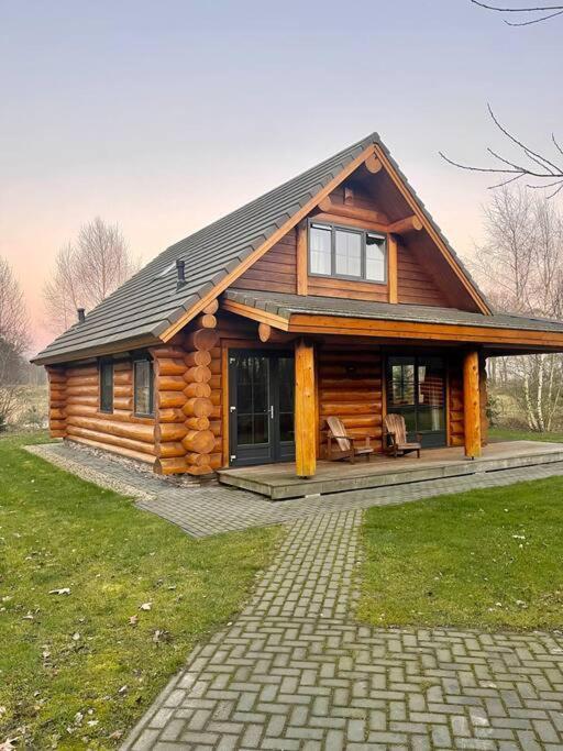 Unieke Houten Villa Met Sauna In Twente - 6P Den Ham Esterno foto